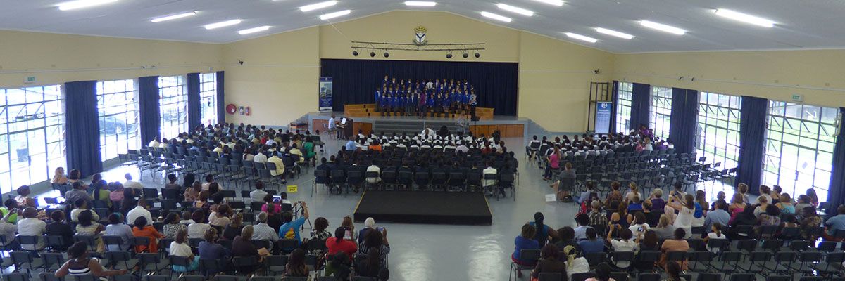 Twin Rivers pupils and families gathered in the school hall for assembly